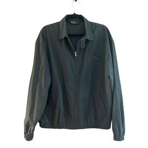 Vintage 90s Green Polo Golf Crest 100% Cotton Jacket-Large
